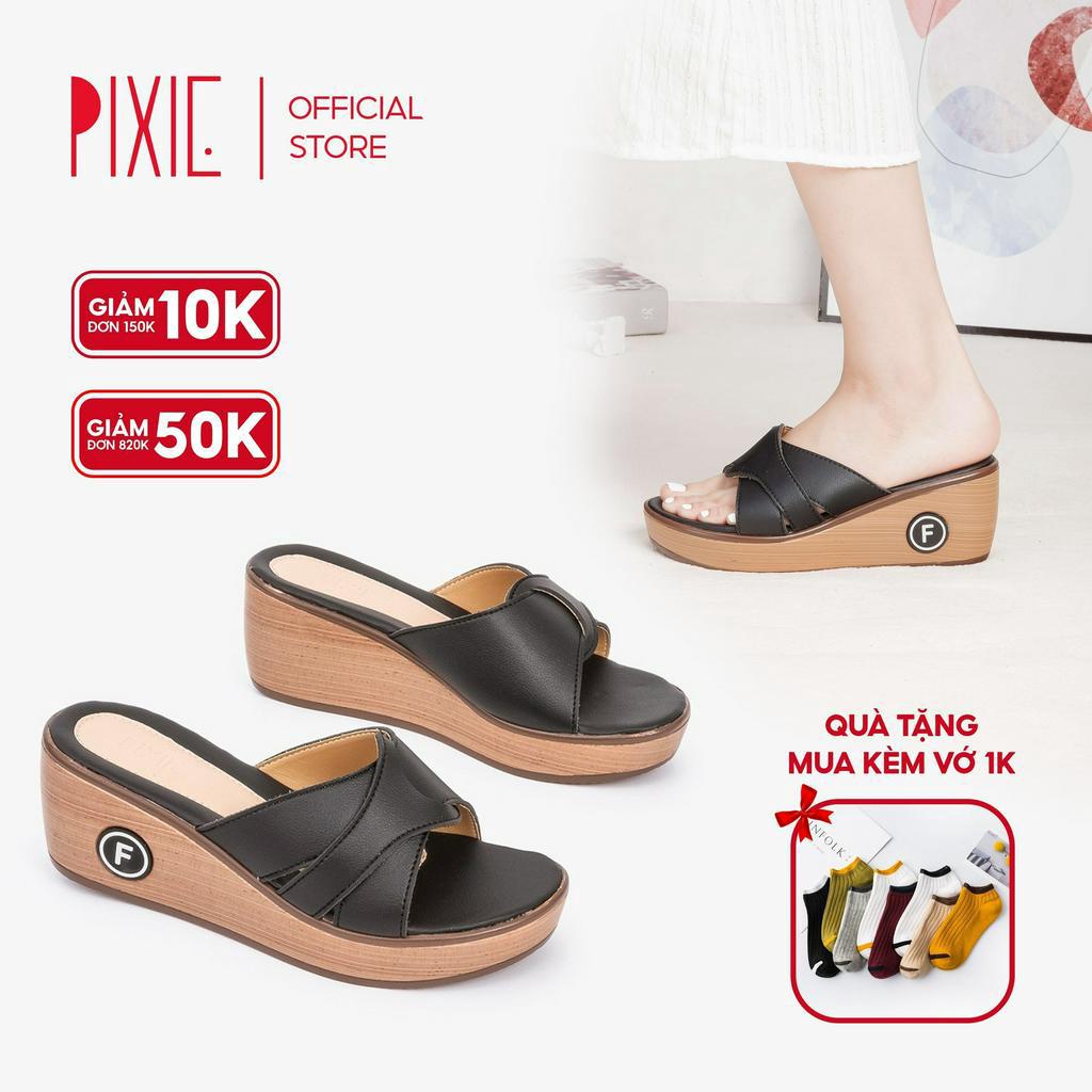 Dép Xuồng 7cm Quai Đan Chéo Pixie X696
