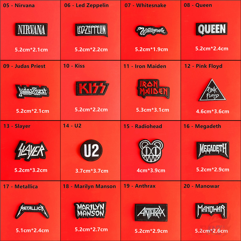 1 Miếng Vá Hình Nhóm Nhạc Rock Band Series 06 - Iron-On