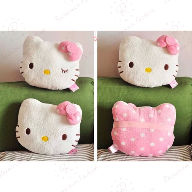 Gối tựa đầu hình mèo Hello Kitty dễ thương gắn ghế ngồi xe hơi