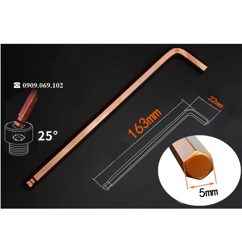 Chìa lục giác bi nâu dài Crossman