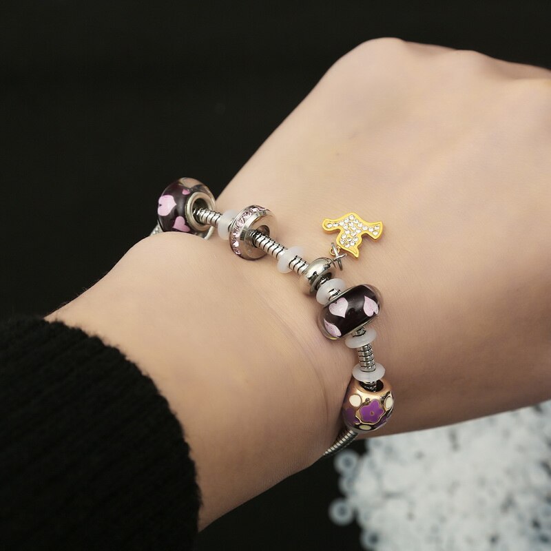 Set 25 vòng kẹp chắn hạt bằng cao su màu trắng an toàn cho vòng tay Pandora