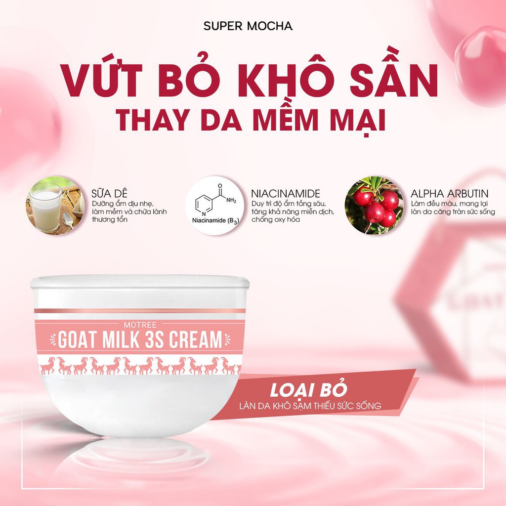 Kem body dưỡng trắng da body cấp ẩm Super Mocha