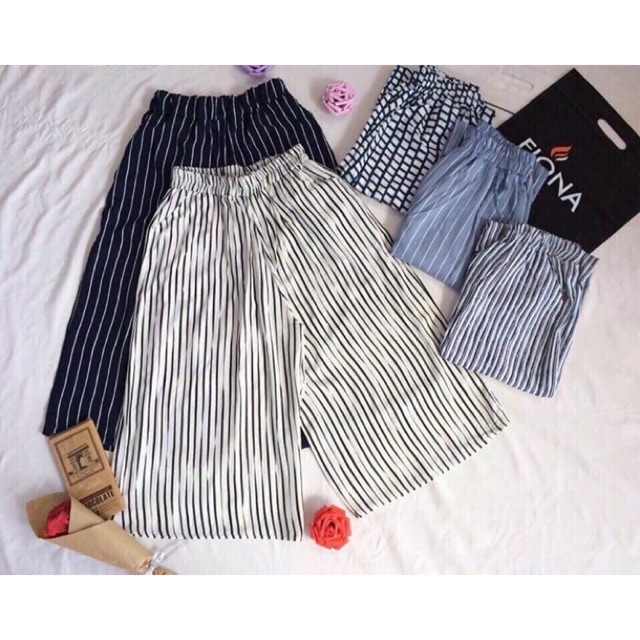 Quần lanh ống rộng