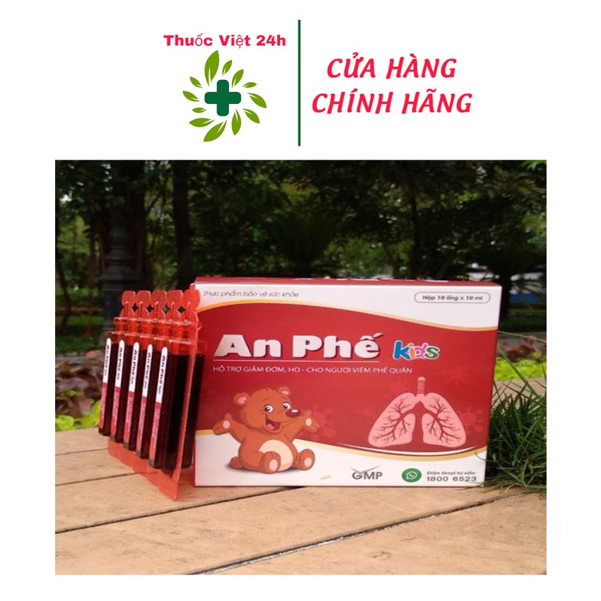 Siro An Phế Kids - Hỗ Trợ Bổ Phế, Giảm Ho Đờm & Đau Rát họng - Hộp 10 ống Thuốc Việt 24h