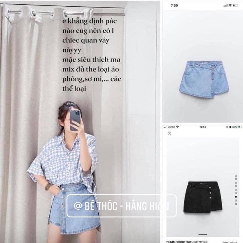 ( SẴN ) QUẦN JEAN GIẢ VÁY ZA.RA SIÊU HOT | BigBuy360 - bigbuy360.vn