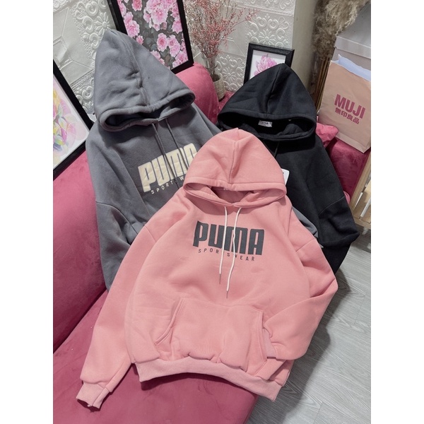Áo nỉ hoodies mũ 2 lớp in chữ PM