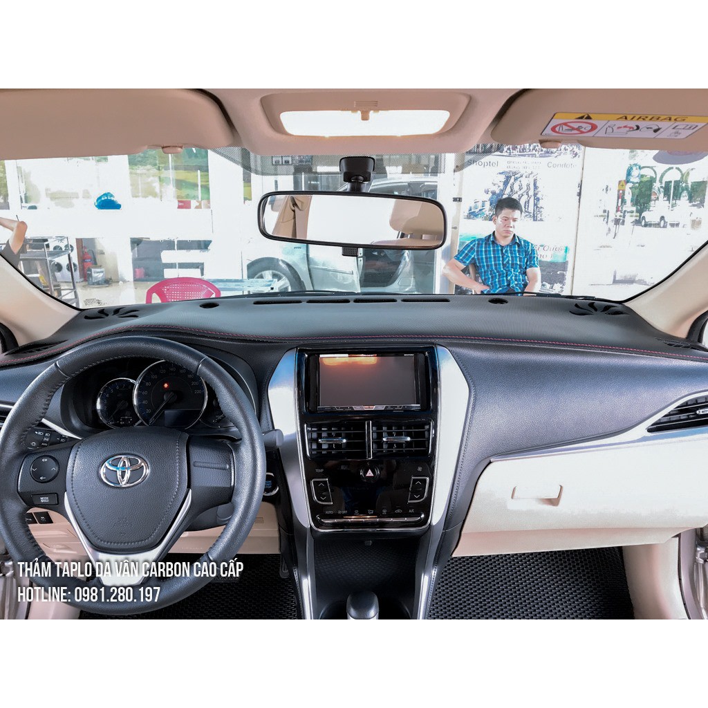 Thảm taplo da cacbon xe i10, accent, cerato, tucson, vios, elantra, innova, soluto và nhiều xe khác nữa...