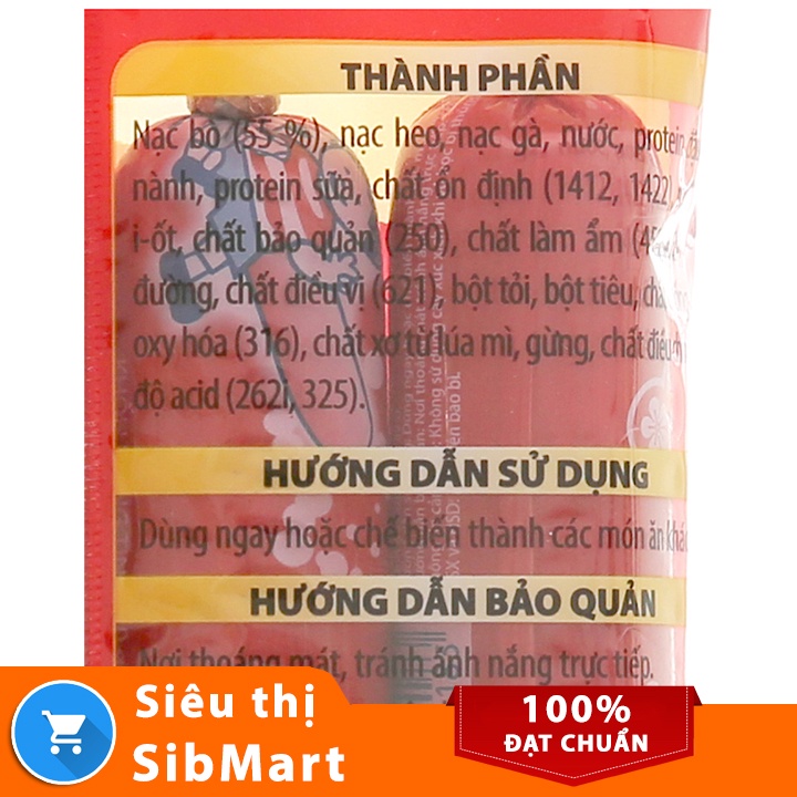 Xúc xích Bò tiệt trùng Vissan 280g (4 cây) - Siêu Thị SibMart - SB0034