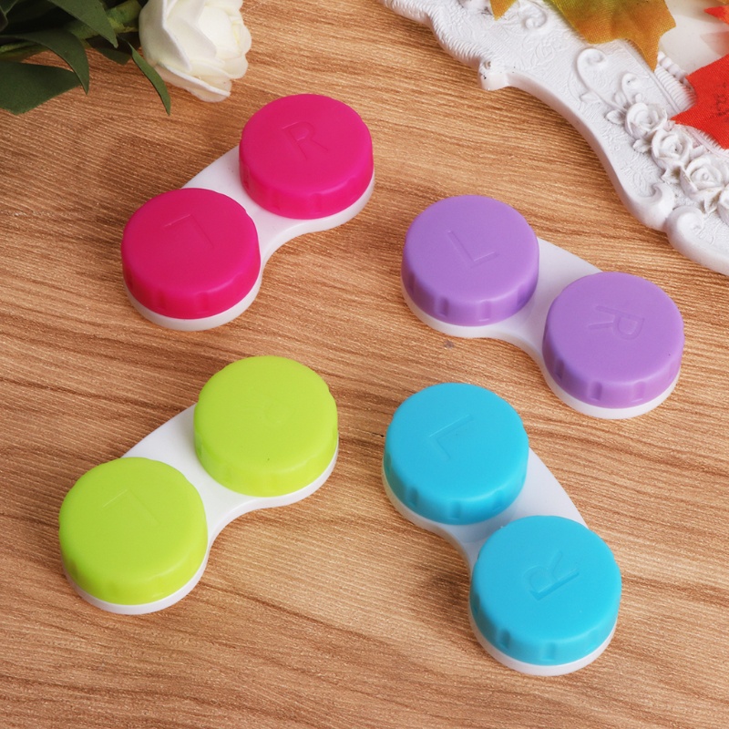Set 4 Khung Bảo Vệ Kính Áp Tròng Nhiều Màu Sắc Cho Trave