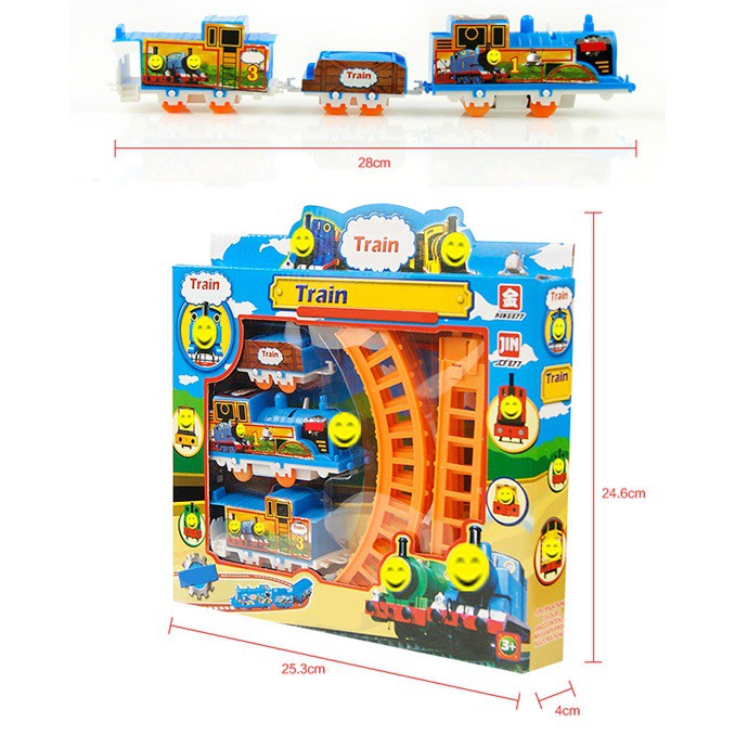 Hộp đồ chơi đường ray xe lửa tàu hỏa Thomas dùng pin AA