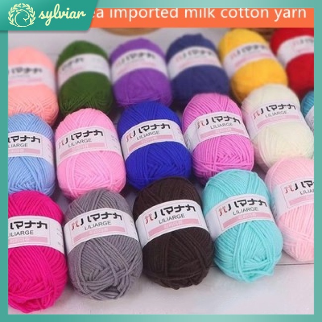 [sylviar] ❤️ Cuộn Len Cotton Sữa Đan Móc Chất Lượng Cao