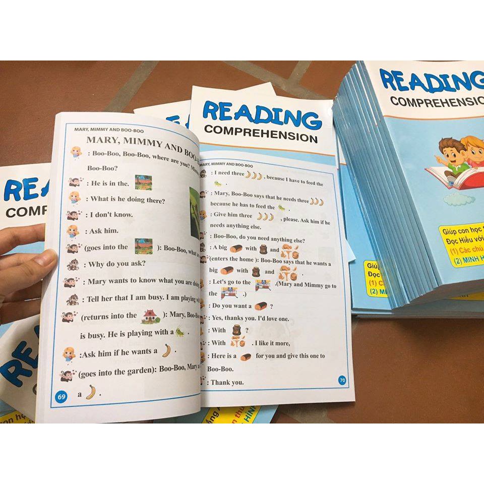 [GIÁ RẺ] Reading Comprehension 45 bài đọc hiểu Tiêng Anh kèm file nghe - giúp bé rèn luyện kĩ năng đọc hiểu thành thạo