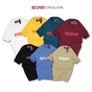 Áo Thun Nam Thể Thao Các Ngày Thứ Trong Tuần Cổ Tròn Form Rộng Vải Cotton 100% Cao Cấp - Big Sport, BS10