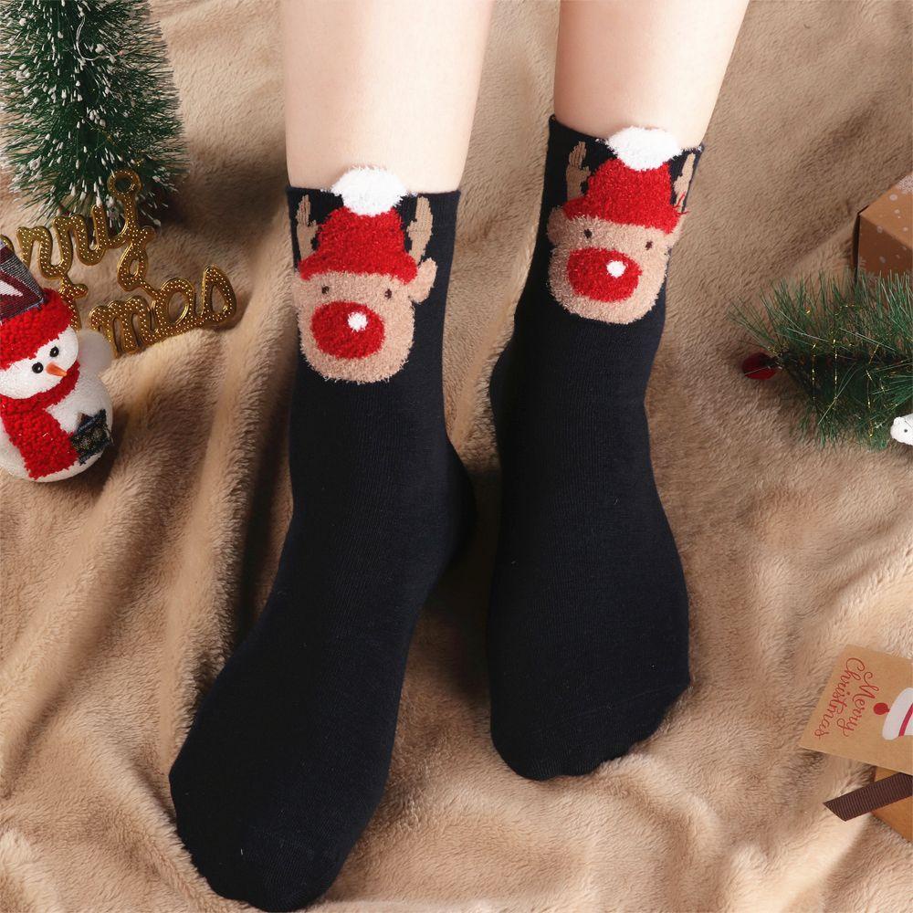 NIUYOU Tất Nữ Họa Tiết Giáng Sinh Dễ Thương