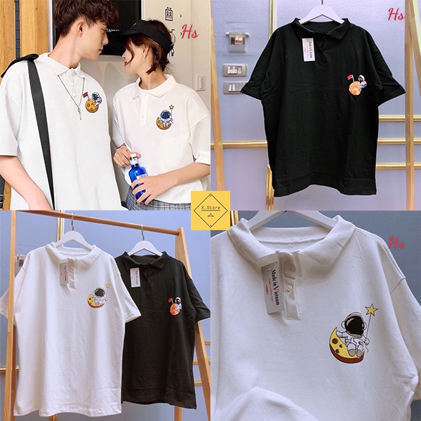 Áo thun phông Polo Đôi Người Máy Chất Liệu Cotton Thoáng Mát Hàng Chính Hãng Unisex 2023 - Đủ Size Nam Nữ X.Store 971