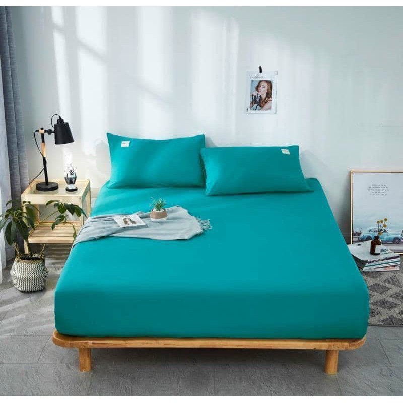 Bộ ga giường và vỏ gối Cotton TC Trơn  đủ kích thước trải nệm 1m2, 1m4, 1m6, 1m8, 2m chưa gồm chăn | BigBuy360 - bigbuy360.vn