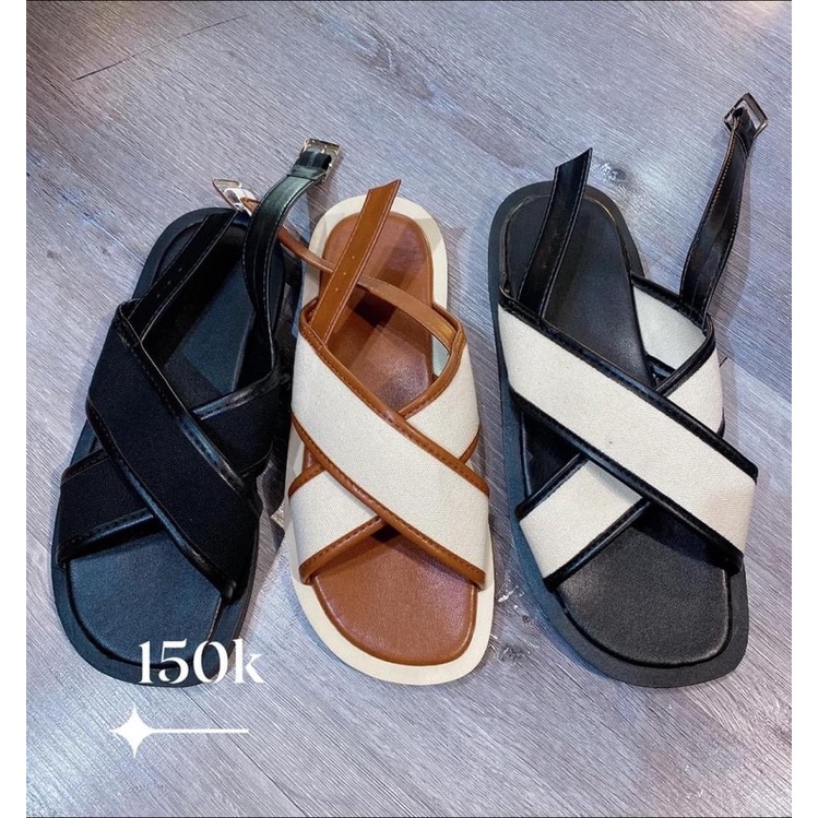 dép sandal QUAI VẮT CHÉO 3 màu QUẢNG CHÂU
