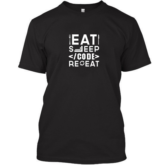 Áo thun Eat-sleep-code-repeat