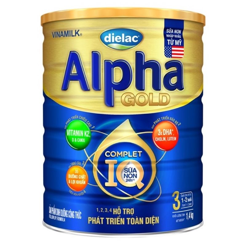 Sữa Dielac Alpha Gold IQ 3 1,5kg