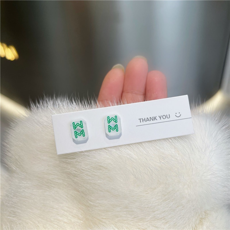 Set 6 Cặp Bông Tai Mạt Chược Cỡ Nhỏ Thời Trang Nữ