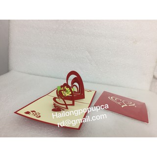 Trái Tim 1 - Love - Thiệp 3D