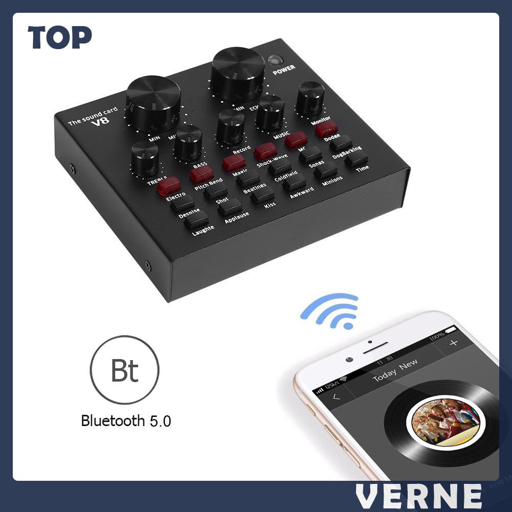 Tai Nghe Bluetooth Verne V8 Cổng Usb Chất Lượng Cao