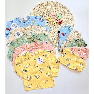 Combo 3 bộ minky mom dài tay thu đông cho bé 0-3 tuổi