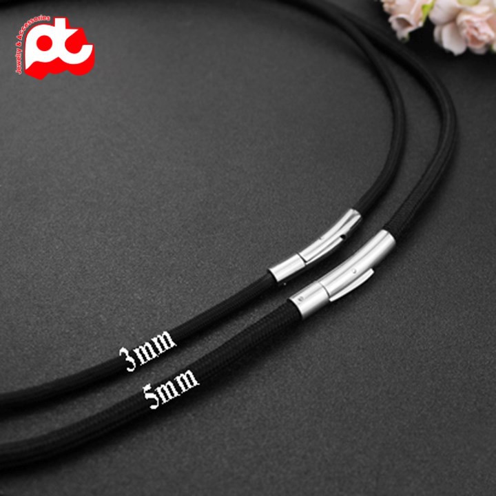 Dây chuyền nam màu đen 3mm thiết kế đơn giản-SuSu19 Shop