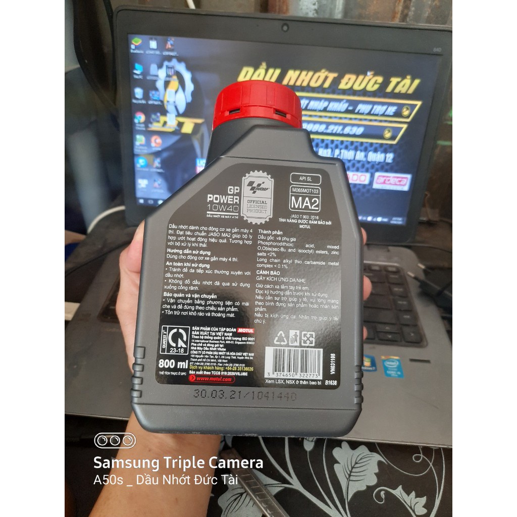 Dầu nhớt Motul GP Power 4T 10w40 MA2