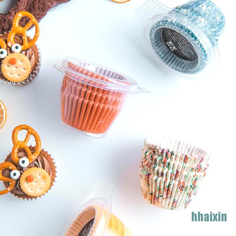 Set 125 Cốc Giấy Làm Bánh Cupcake / Muffin Phong Cách Giáng Sinh