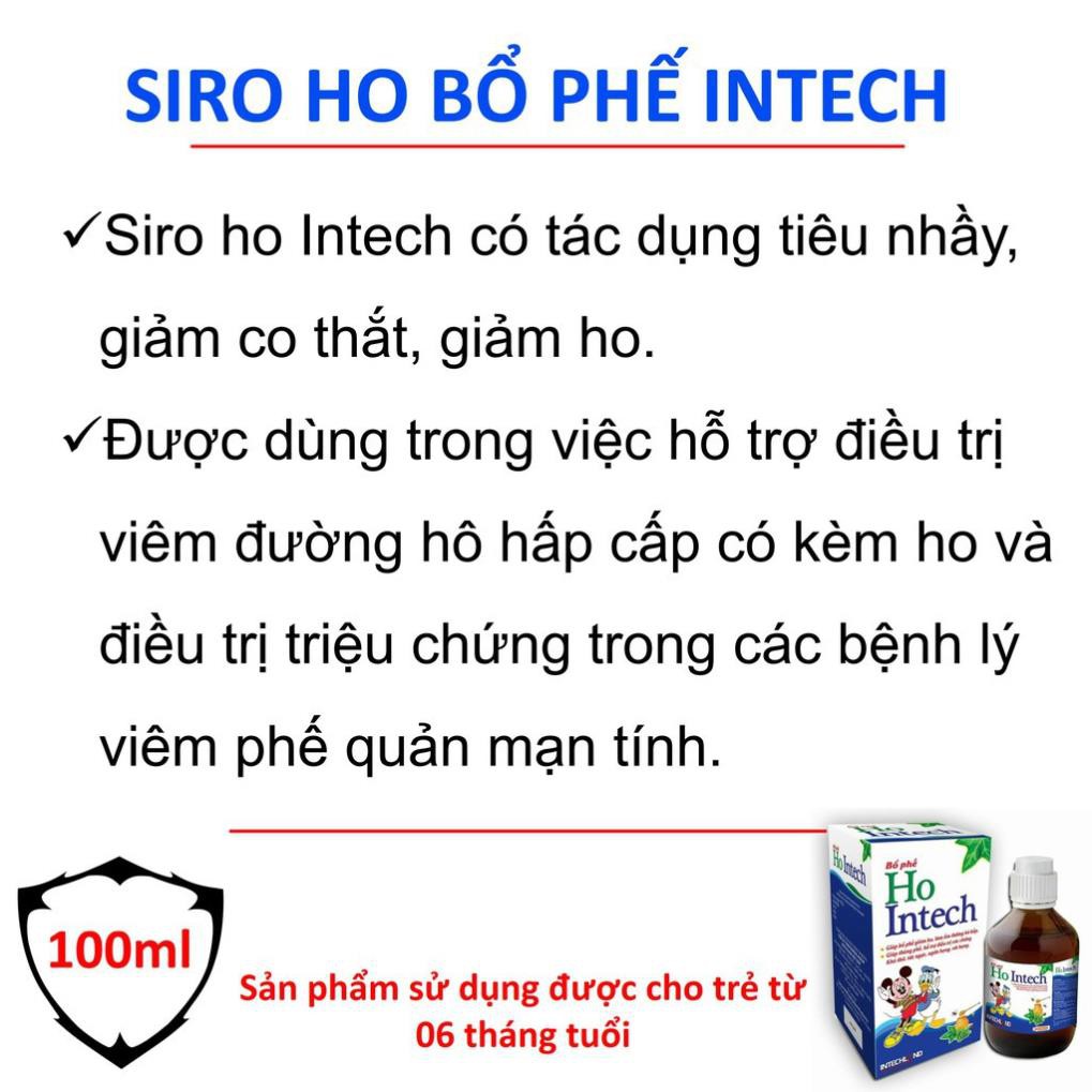 [Siro ho bổ phế] Siro ho bổ phế HO INTECH - Bổ phế giảm ho - tăng cường đề kháng - dùng được cho bé từ 6 tháng tuổi