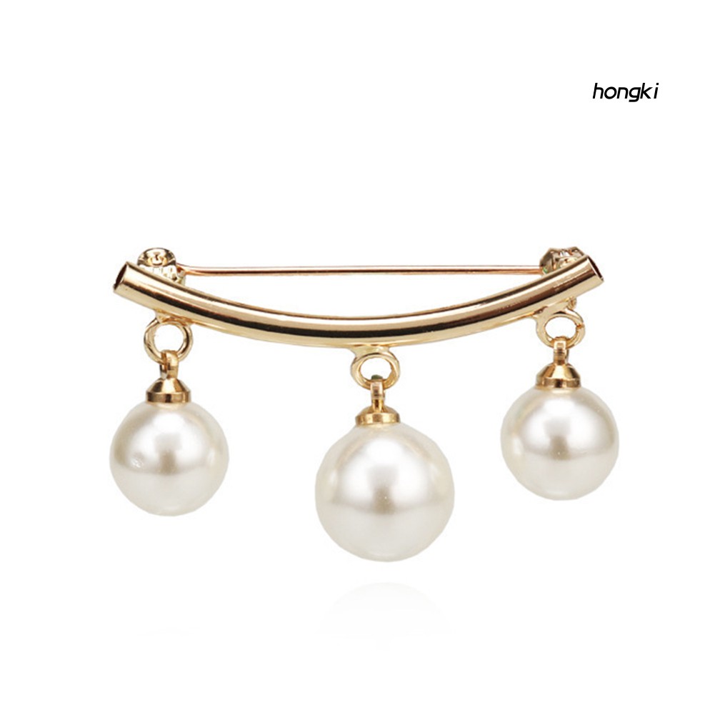 Ghim cài áo đính ngọc trai nhân tạo thời trang dành cho bạn nữ