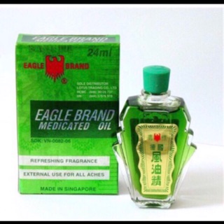 Dầu gió nước xanh 2 nắp singapore eagle brand 24ml