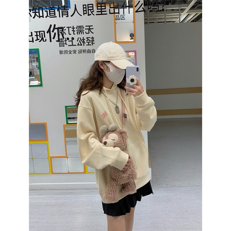 Áo Hoodie Dáng Rộng Họa Tiết In Thiết Kế Mới Thời Trang Mùa Thu Dành Cho Nữ