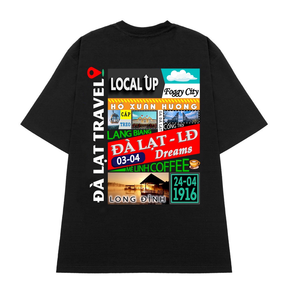 Áo Thun Tay Lỡ LOCAL UP  Đà Lạt Travel Áo Phông Cotton Nam Nữ Unisex - Over Size Form Rộng | BigBuy360 - bigbuy360.vn