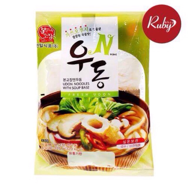 Mì udon nguyên vị/ hải sản Bon Go Jang Hanil Food gói 225g