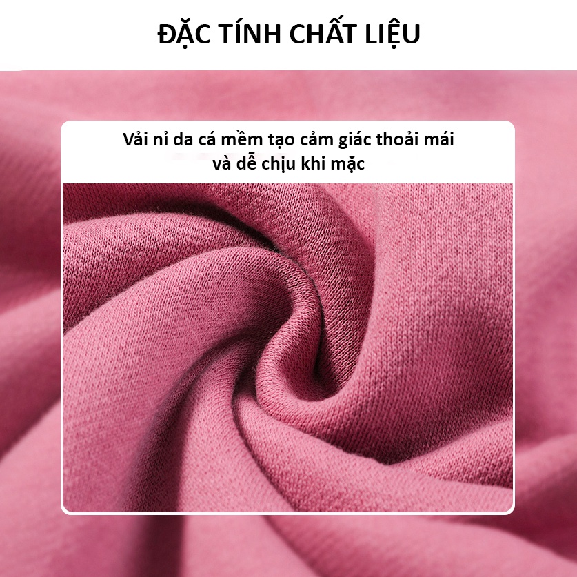 Áo nỉ sweater trơn dài tay nữ GINDY hoodie trơn basic form rộng đơn giản nhiều màu sắc thời trang thu đông A017