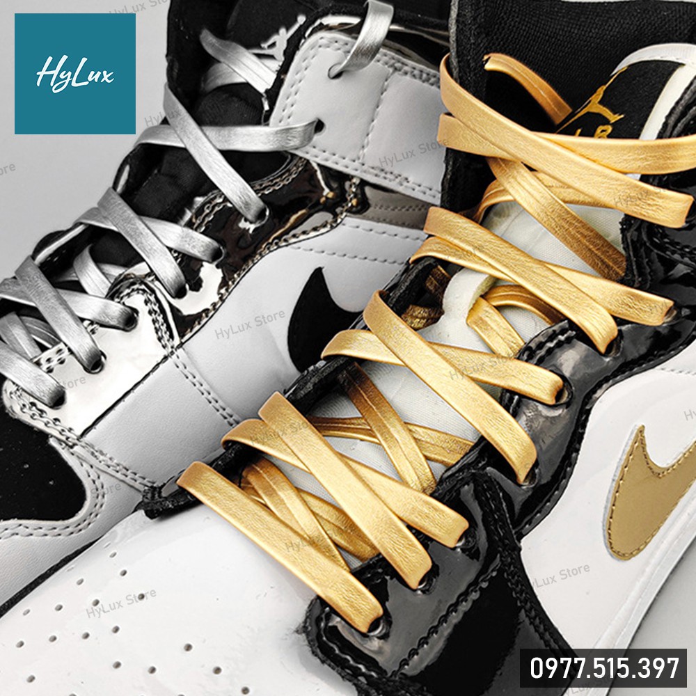 Dây giày Nike Vàng, Bạc - Gold, Silver cao cấp