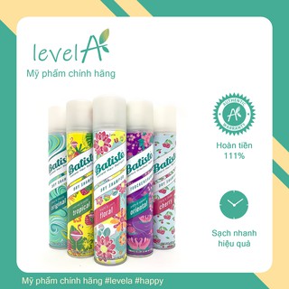 DẦU GỘI KHÔ DẠNG XỊT BATISTE DRY SHAMPOO 200ml LÀM SẠCH NHANH, NGĂN GÀU, DƯỠNG TÓC