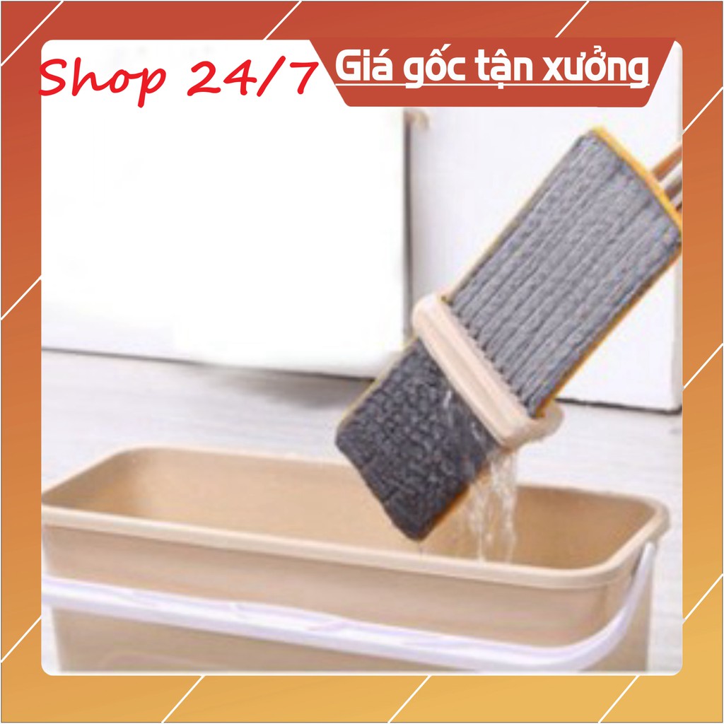 Chổi Lau Nhà, Cây Lau Nhà Thông Minh Tự Vắt Cực Kho Spin Mop Xoay 360 Độ, Tặng Kèm 2 Bông Lau Nhà - Shop 24/7