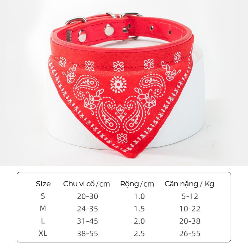 Vòng Cổ Kèm Khăn Đáng Yêu Cho Chó Mèo Có Nhiều Size