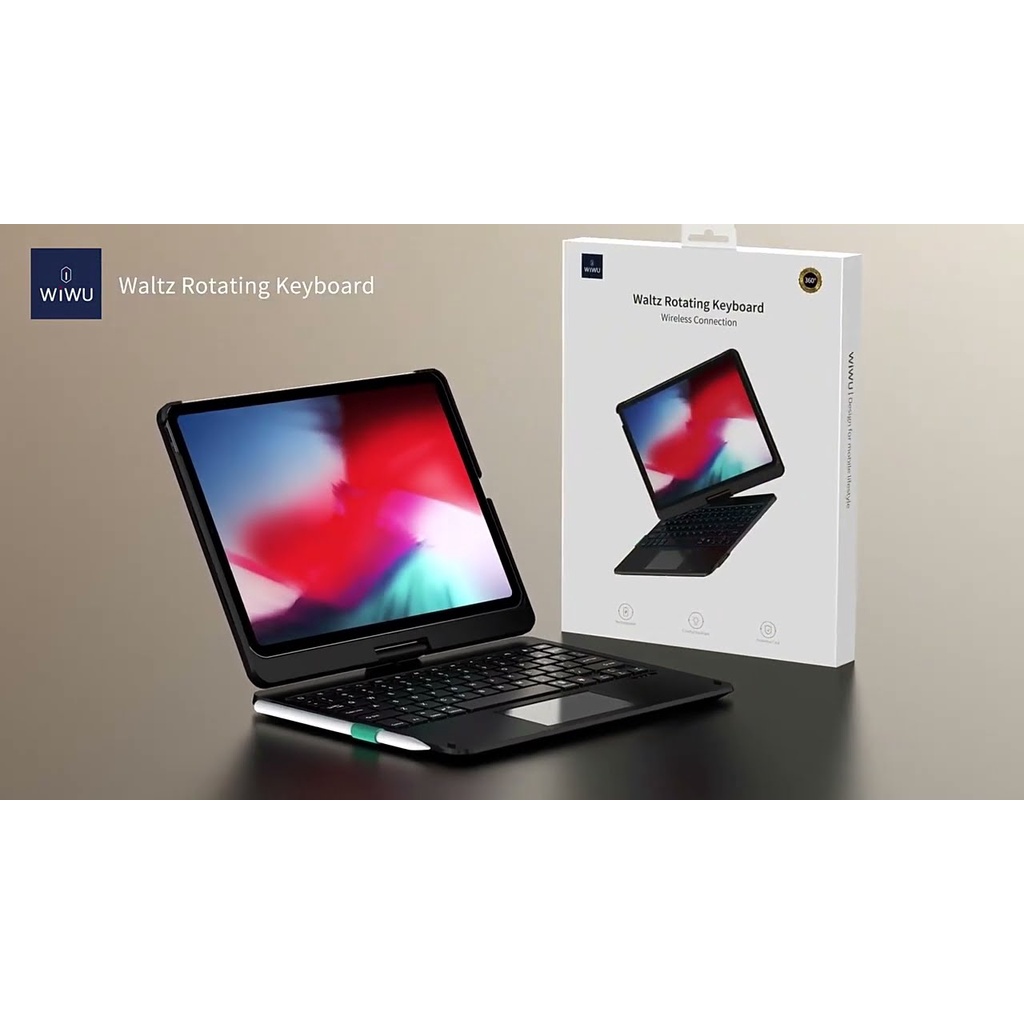 BAO DA BÀN PHÍM WIWU WALTZ MAGIC Xoay 360 ĐỘ CHO IPAD 10.2''/10.5''&10.9"/11''