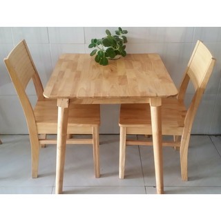 Bàn vuông 70cm gỗ cao su
