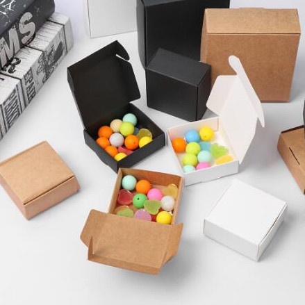 Hộp Giấy Kraft Đựng Bánh Kẹo Làm Thủ Công 5.5-12.5CM