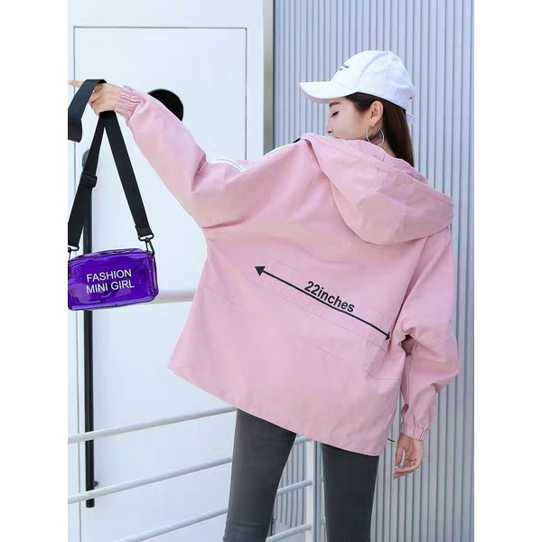 [Mã MASK2610K giảm 10K đơn từ 50K] [S01] Áo khoác nữ dù Brooklyn có nón 2 lớp hàng đẹp - M113 | BigBuy360 - bigbuy360.vn