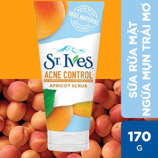 Sữa Rửa Mặt ST.Ives Acne Control Apricot 170g [COCOLUX]