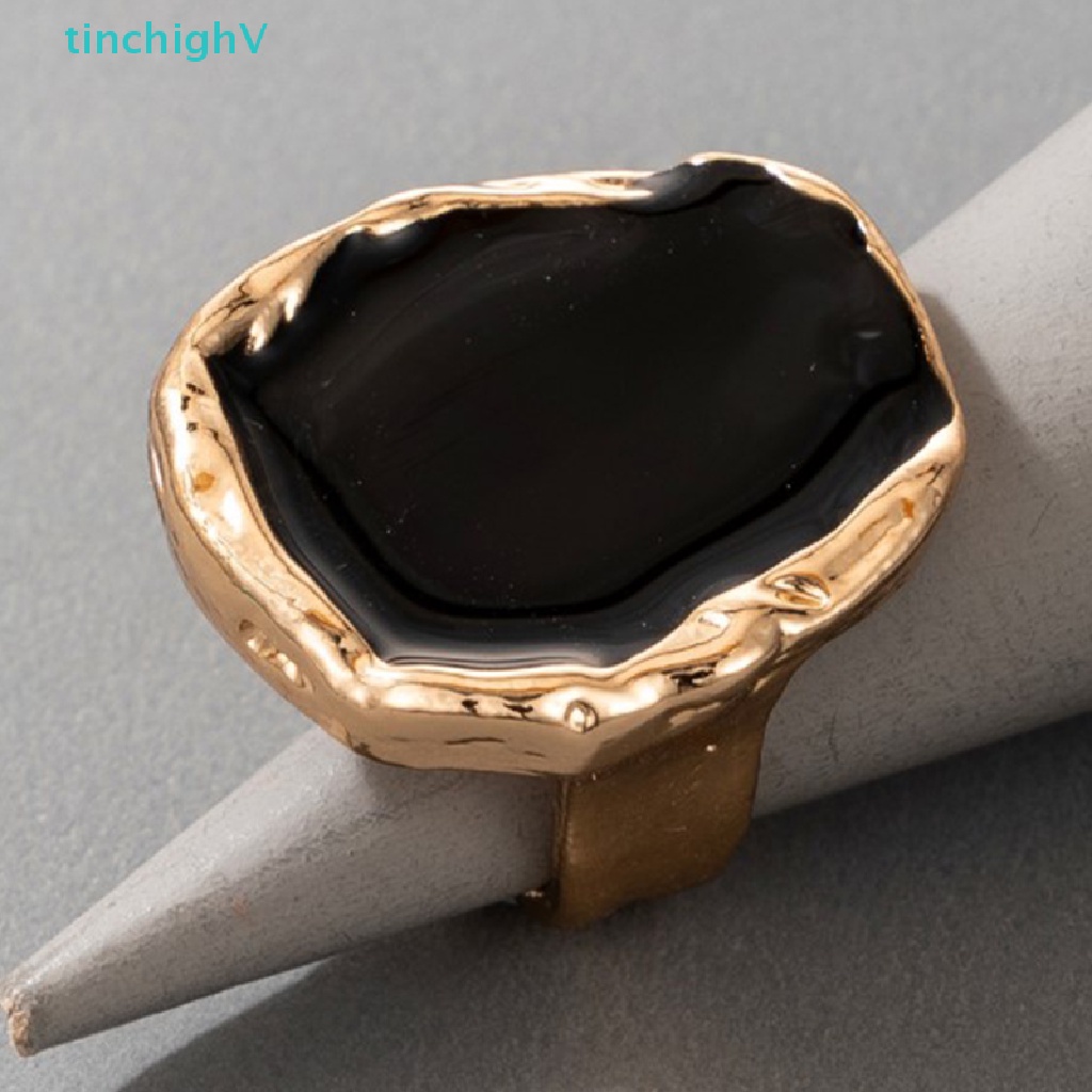 [TinchighV] Nhẫn Đá Đen Phong Cách Gothic Bohemian Dành Cho Nam Và Nữ [Mới]