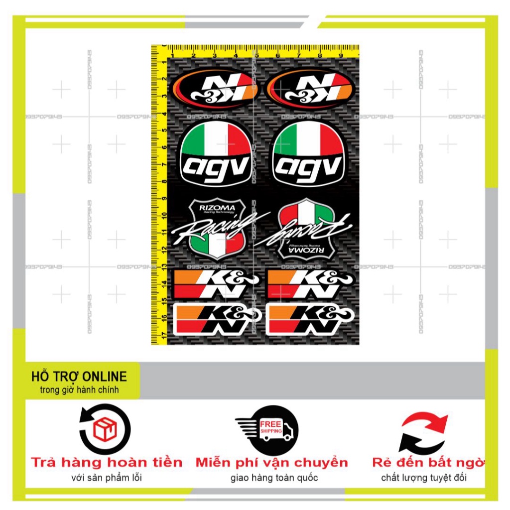 LOGO STICKER AGV MINI DÁN XE MÁY L 09 - SHINDECAL2
