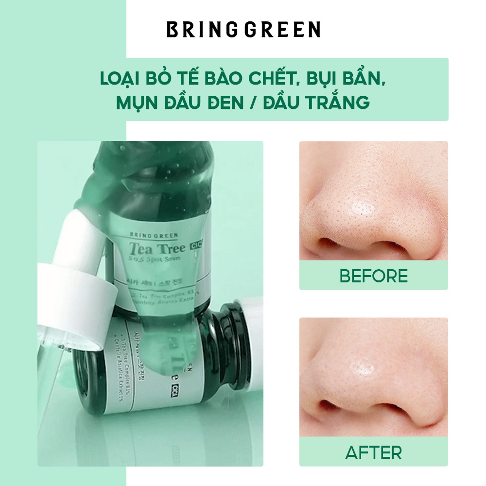 Tinh Chất Chấm Mụn Tràm Trà Bring Green Tea Tree Cica SOS Spot Serum 13ml (FOC Spot Patch)