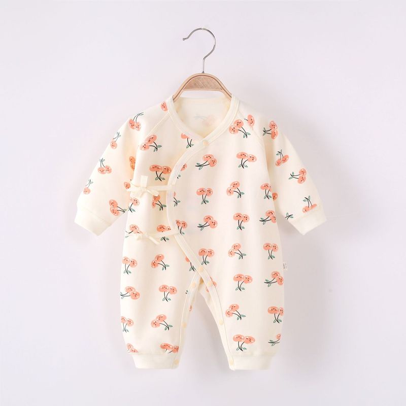 Bodysuit buộc dây dài tay cho bé, bộ body cho bé chất Thun mềm mịn đồ liền thân mẫu quần áo trẻ em 0-12M